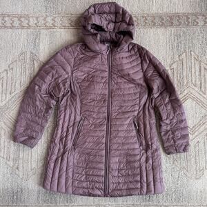 Ultralight Packable Down Hooded Puffer Travel Jacket Women XL 32 Degrees Heat